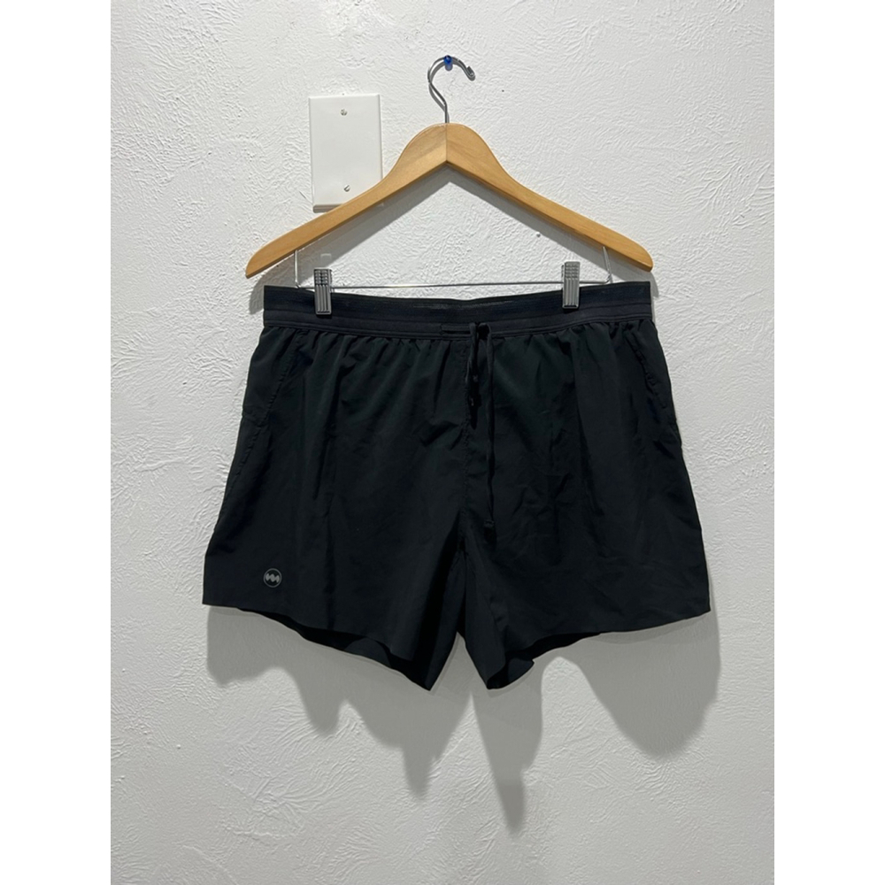 Men's Janji AFO Black Athletic Shorts with Blue Accents Size L - Picture 2 of 10